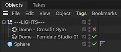 Death Rays auto-naming dome lights in Cinema 4D